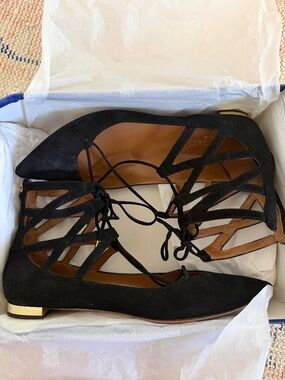 Aquazzura Belgravia Flat - Black